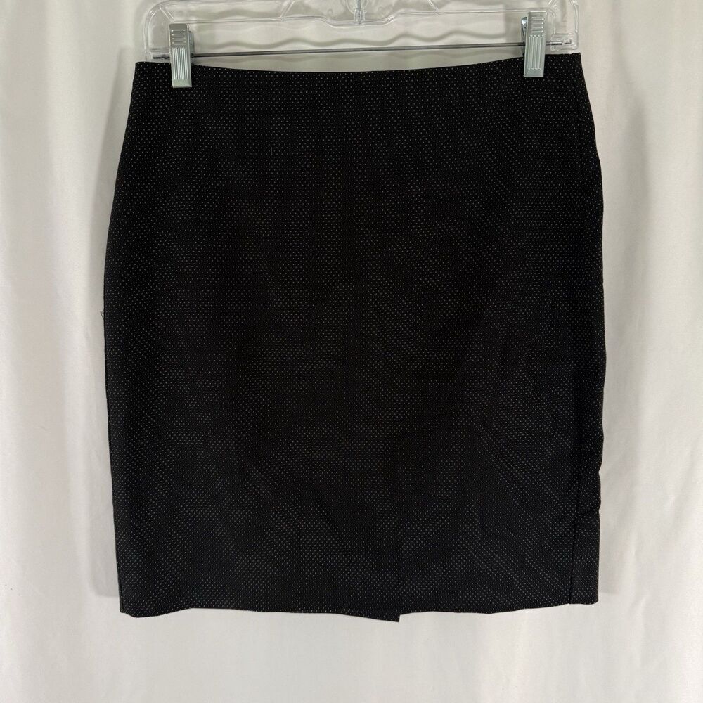 Banana Republic Mini Skirt Women's 2 Black Polka Dot Zip Back Lined